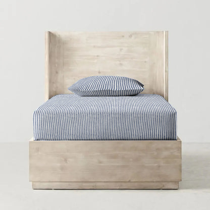 'Indigo Flow' Organic Junior Fitted Sheet