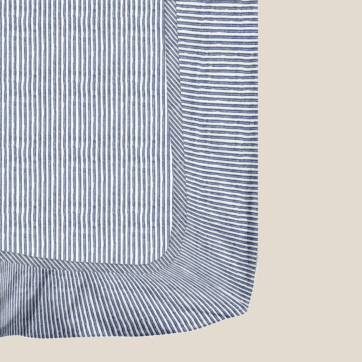 'Indigo Flow' Organic Junior Fitted Sheet