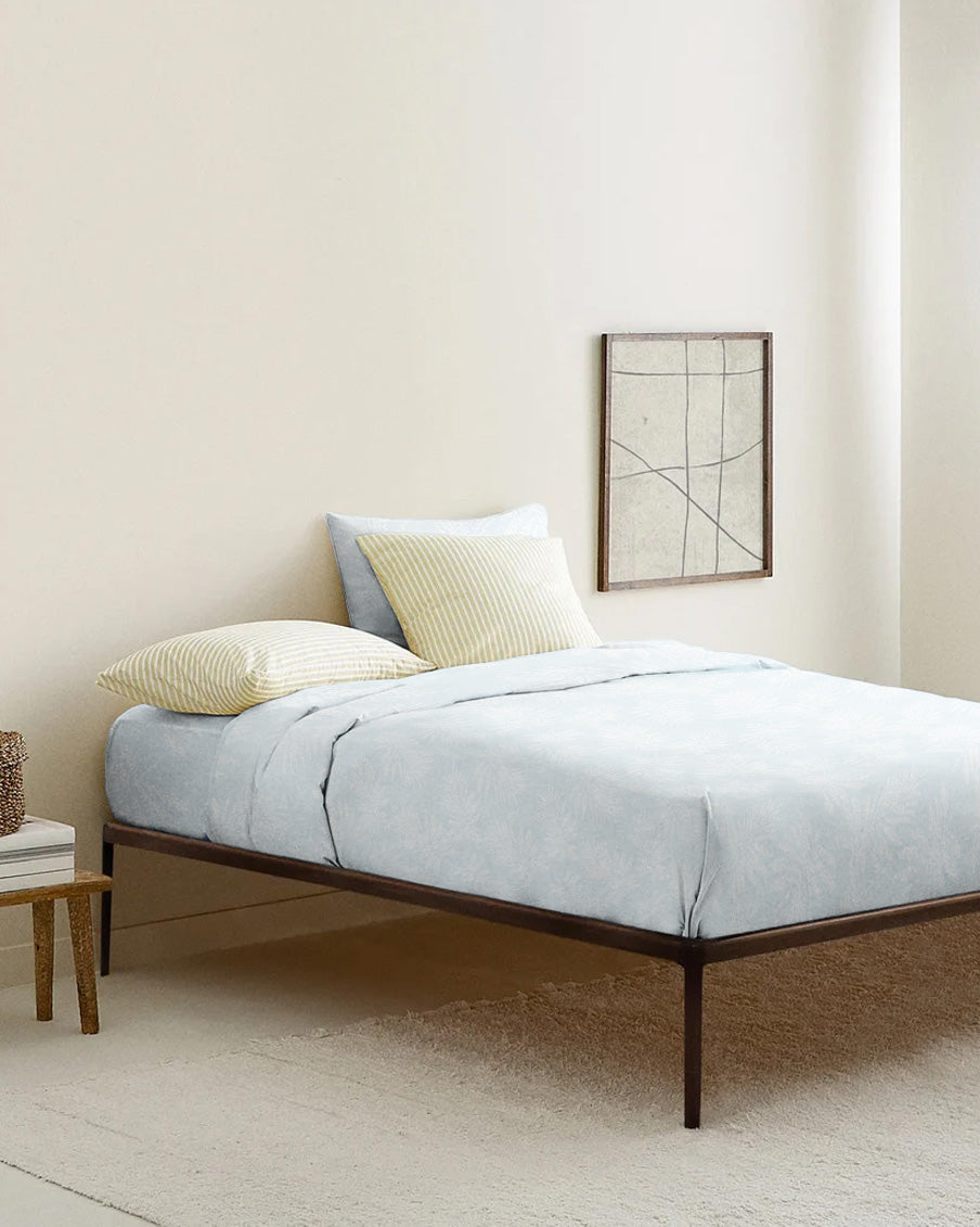 'Morning Mist' Organic Junior Fitted Sheet