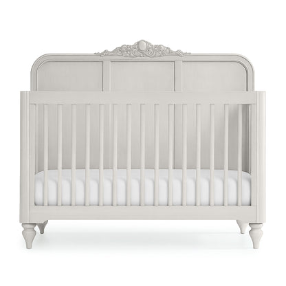Cloud Grey Vintage Carved Crib - The Baby Atelier
