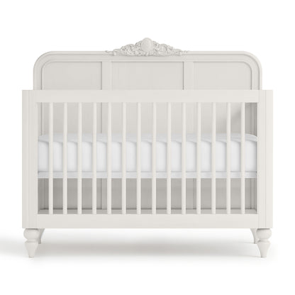 Cloud Grey Vintage Carved Crib - The Baby Atelier