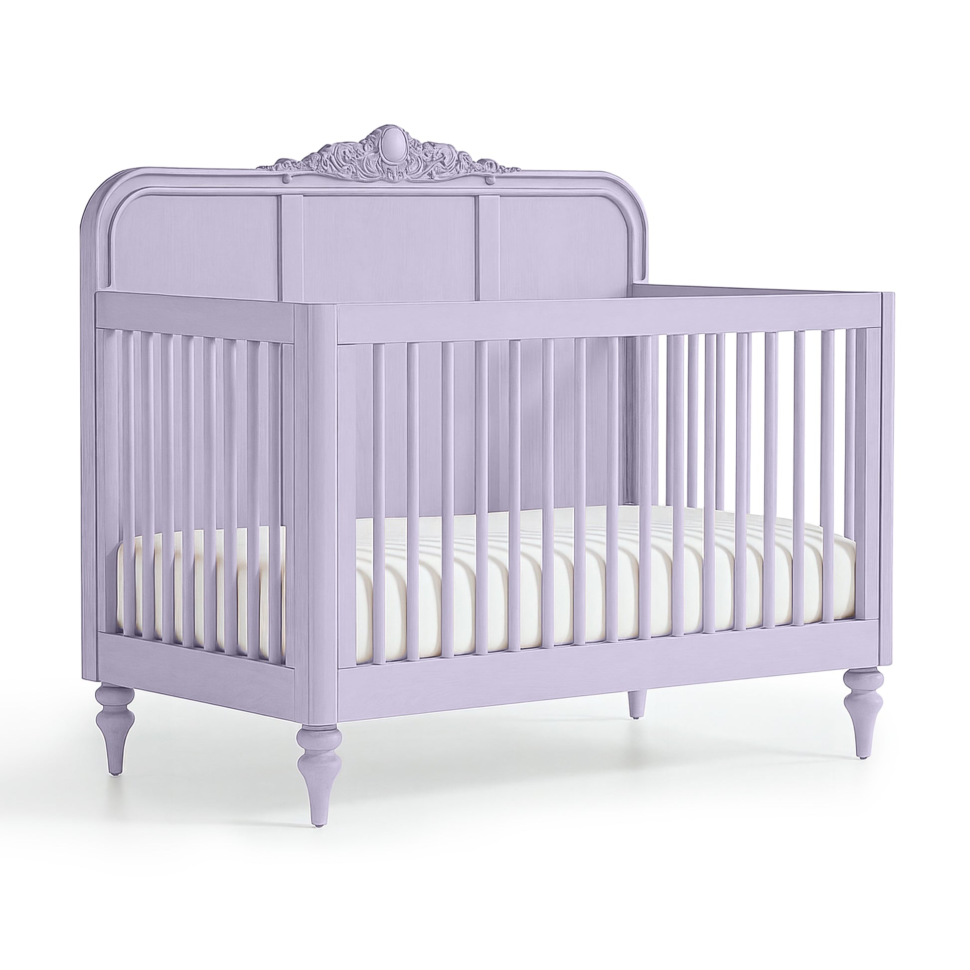Lavender Vintage Carved Crib - The Baby Atelier