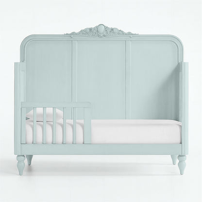 Mist Blue Vintage Carved Crib - The Baby Atelier