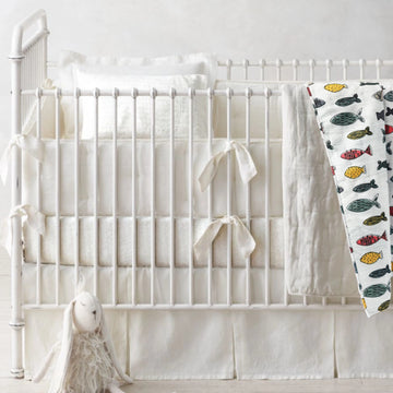 'Coloured Fish' Organic Baby Blanket