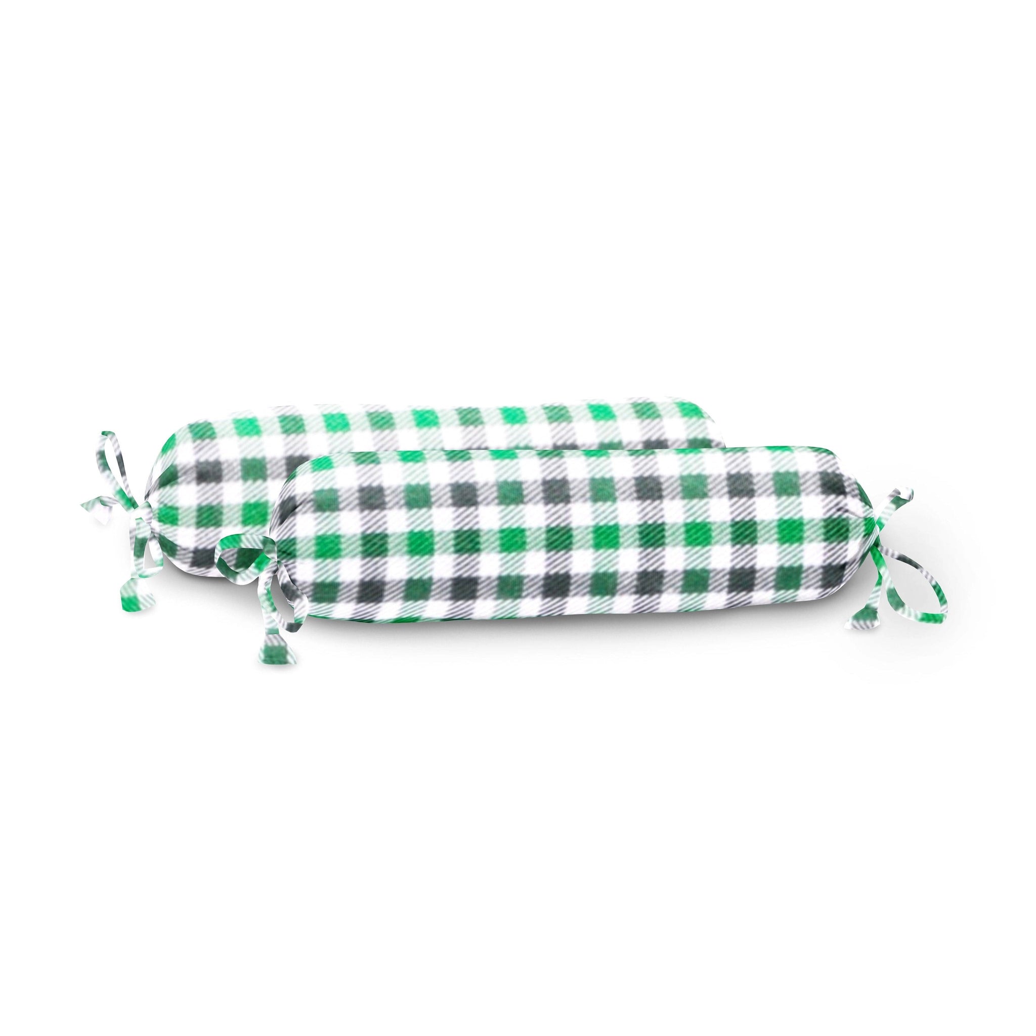 ‘Green and Black Checks’ Organic Baby Bolster Cover