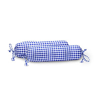 ‘Navy Checks’ Organic Baby Bolster Cover