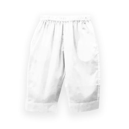 White shorts on a white background