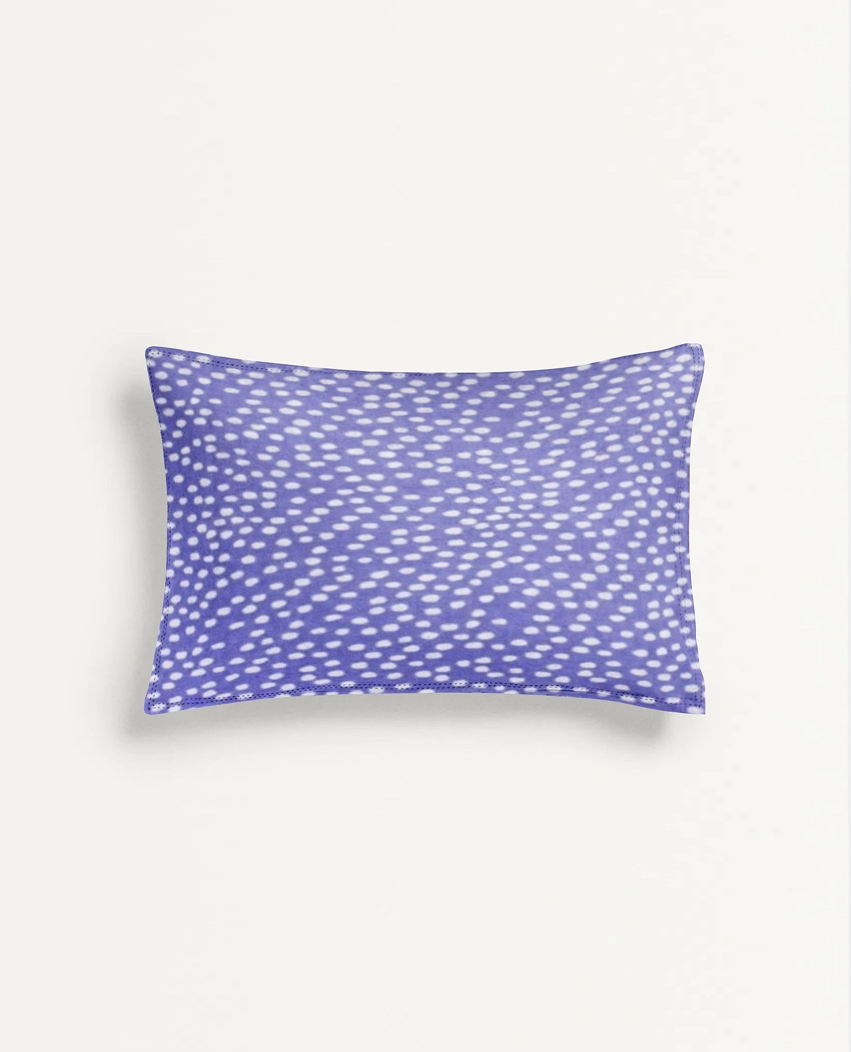 ‘Purple and White Spots’ Organic Junior Pillow Cover