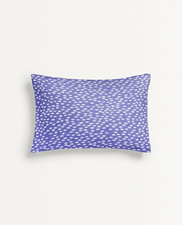 ‘Purple and White Spots’ Organic Junior Pillow Cover