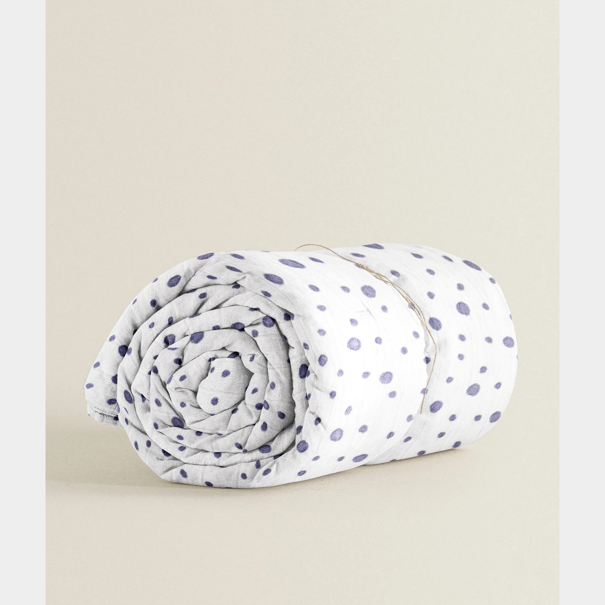 'Purple Dots' Organic Baby Blanket