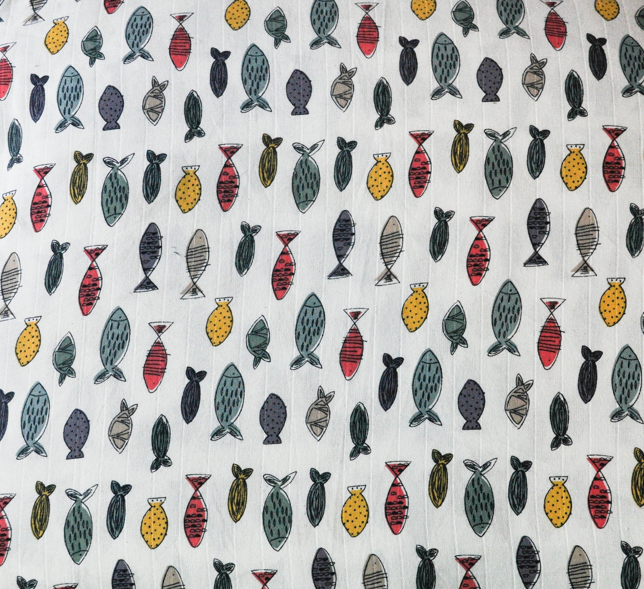 'Coloured Fish' Organic Baby Blanket