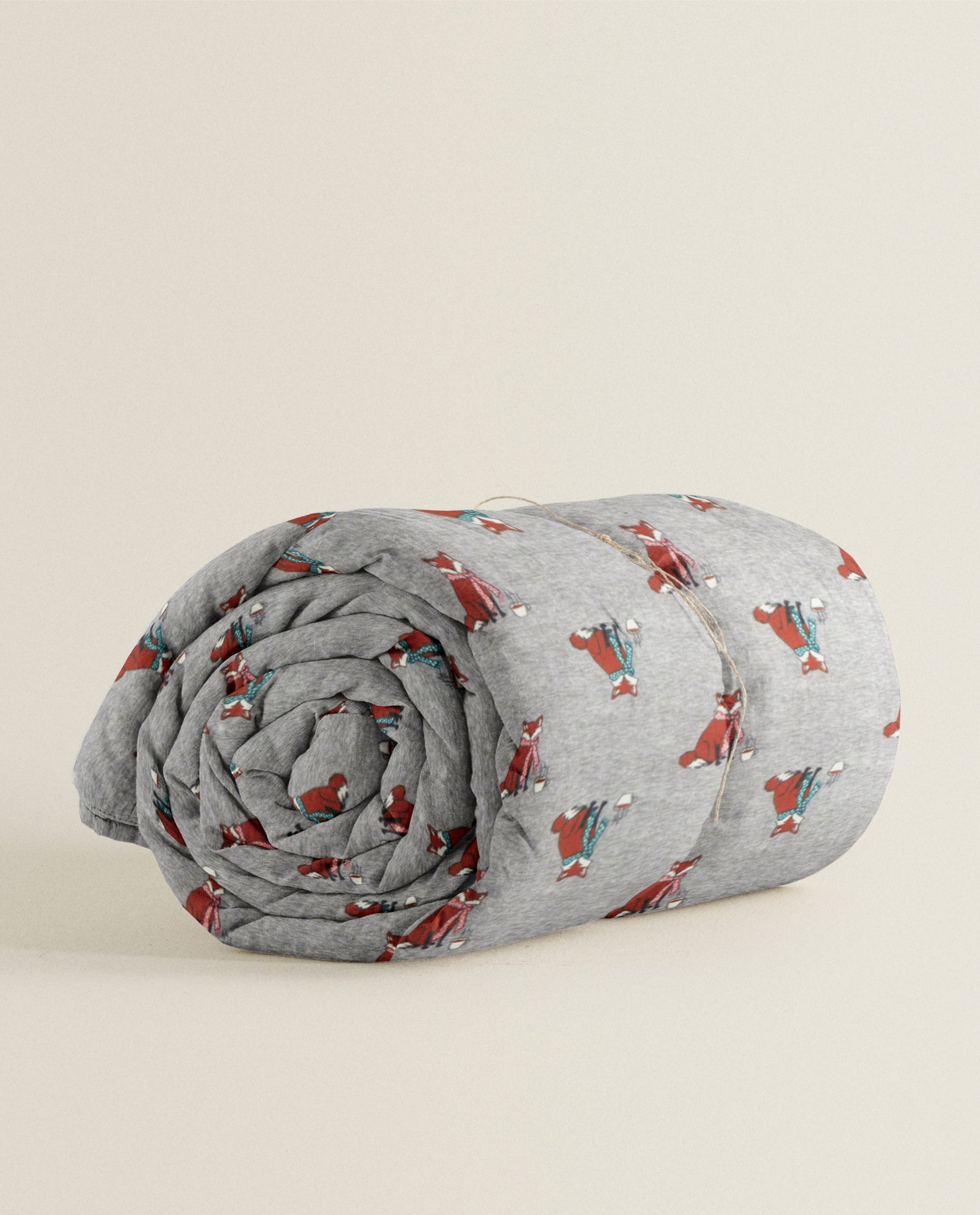 ‘Fox Print’ Organic Junior Quilt or Blanket