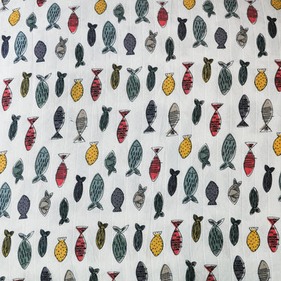 ‘Coloured Fish’ Organic Junior Blanket & Quilt