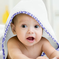 ‘Purple and White Spots’ Organic Hooded Towel Set