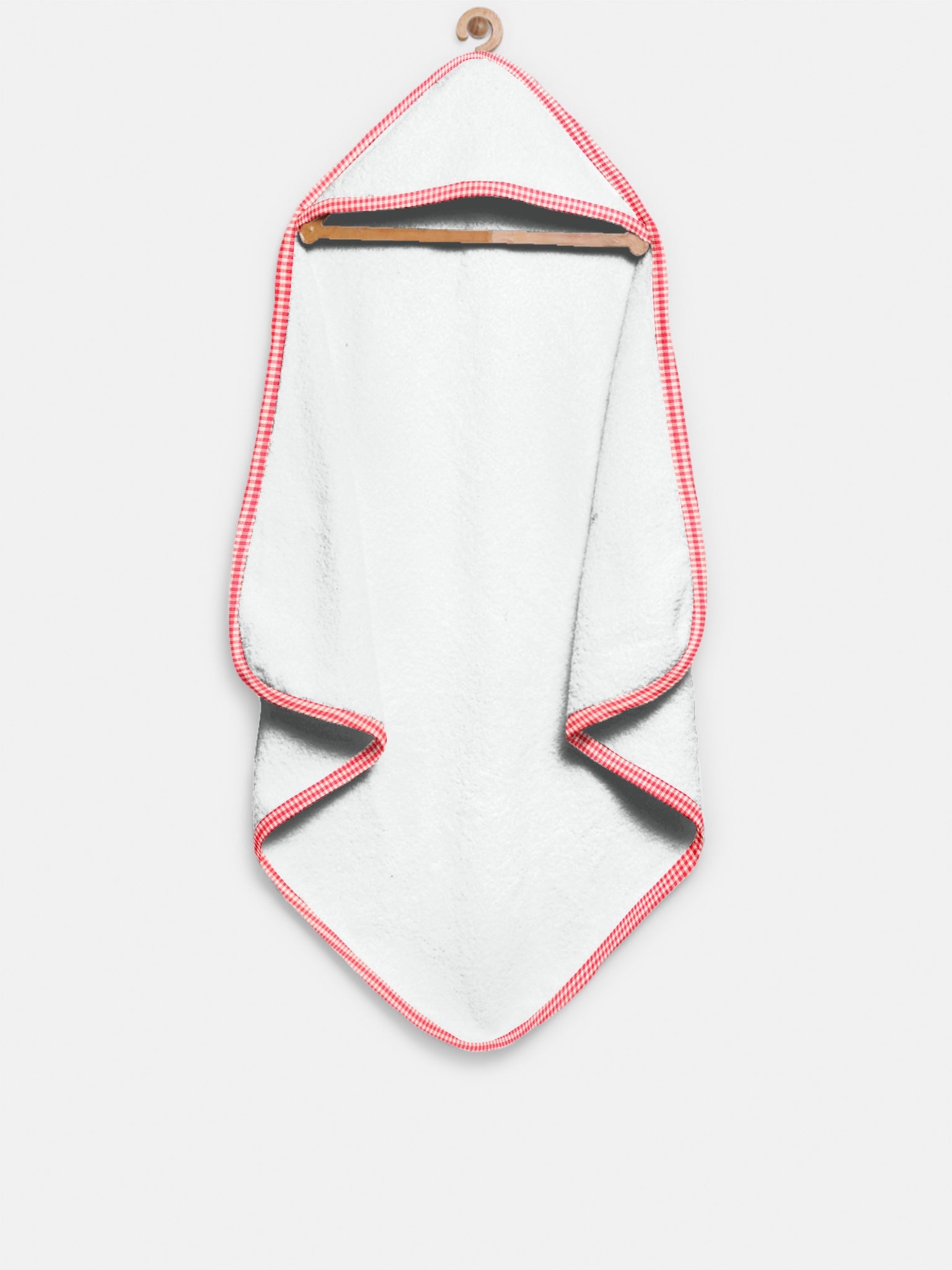 ‘Red Checks’ Organic Hooded Towel