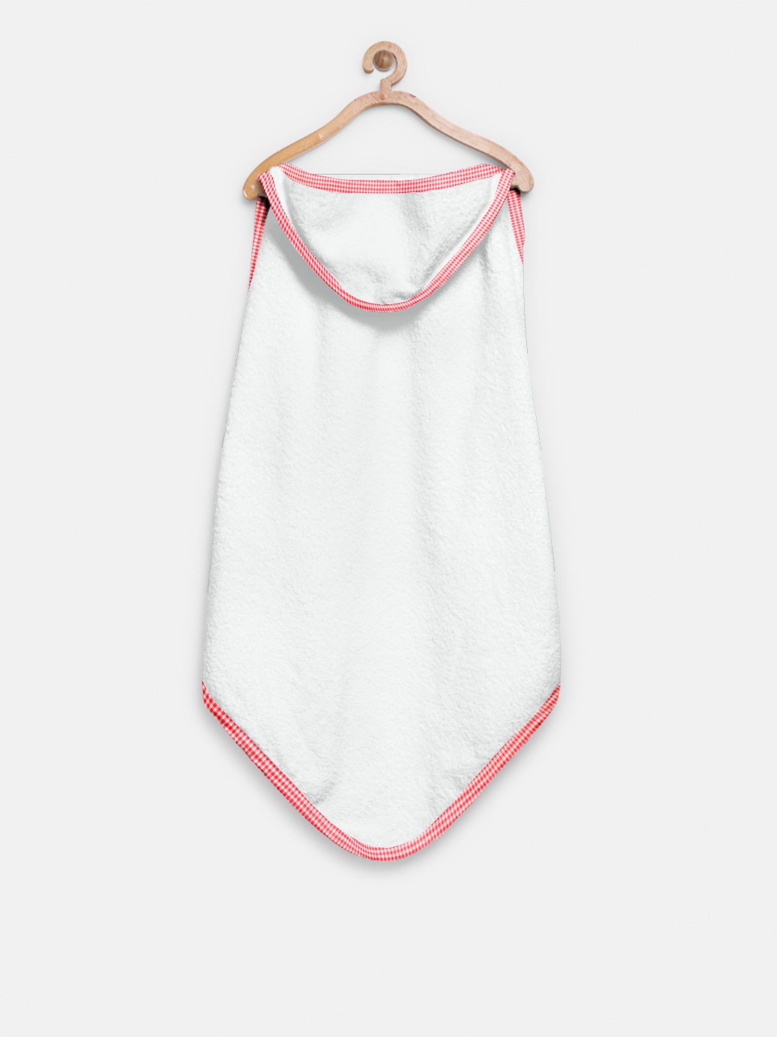 ‘Red Checks’ Organic Hooded Towel