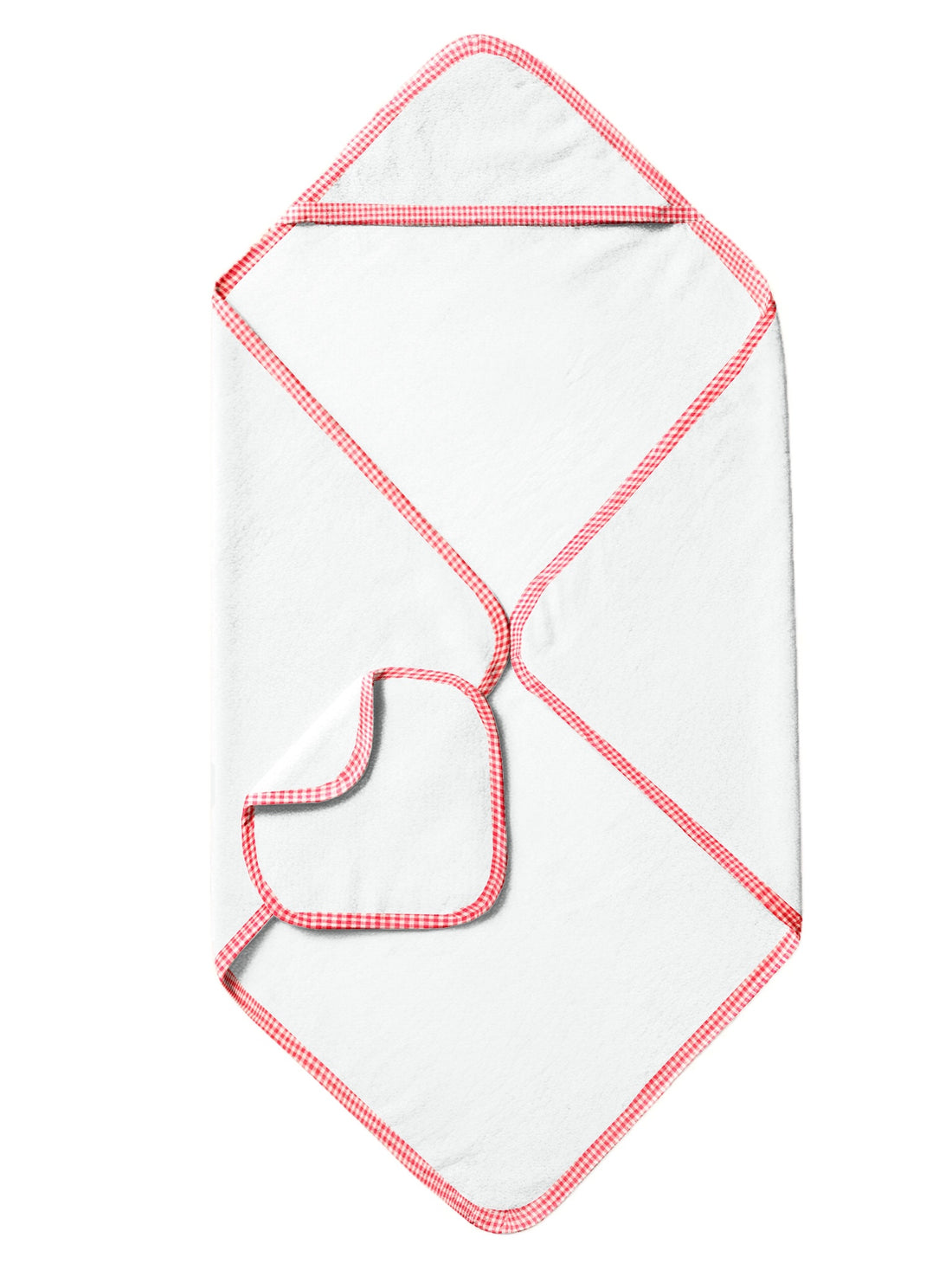 ‘Red Checks’ Organic Hooded Towel
