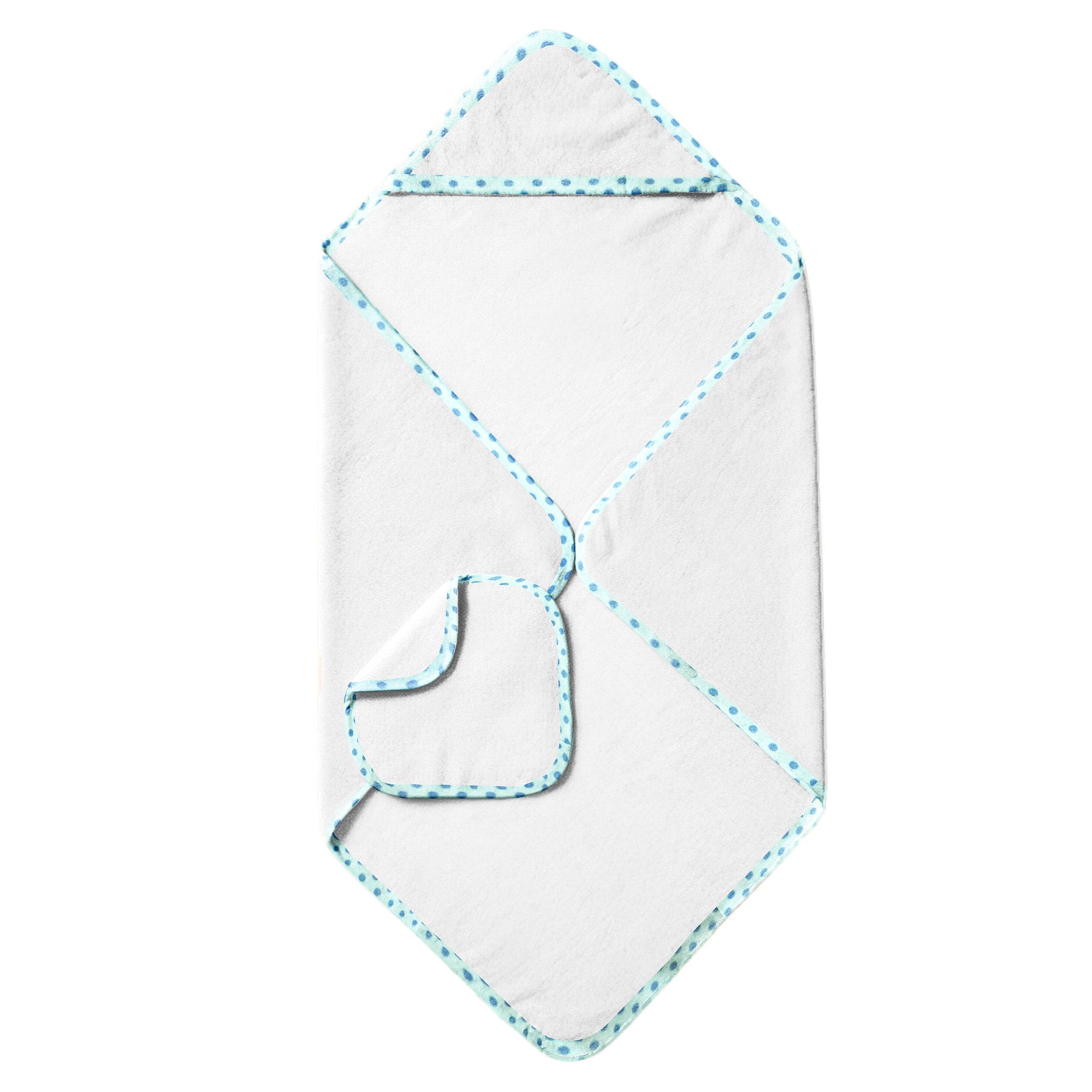 ‘Blue on Blue ’ Organic Hooded Towel Set