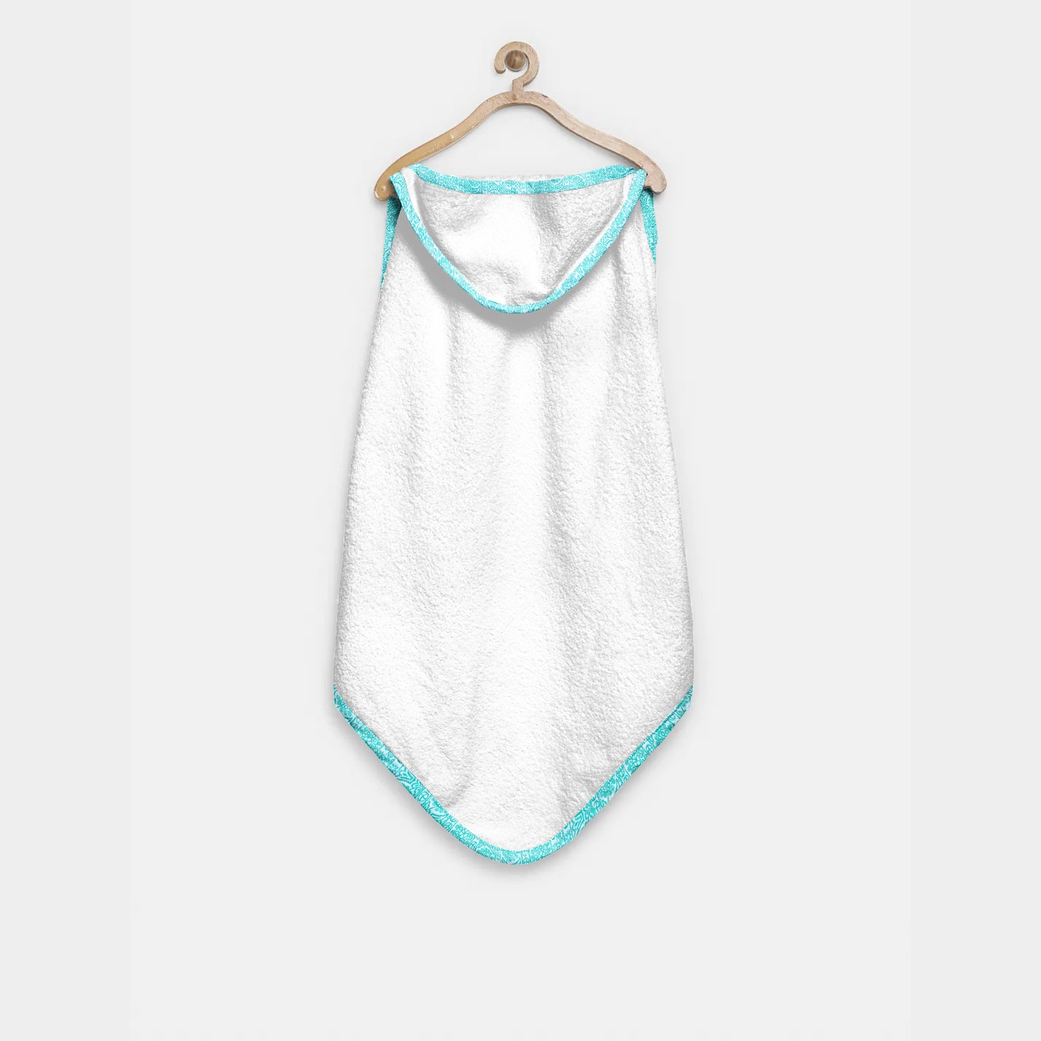 ‘Green Mehendi Print’ Organic Hooded Towel Set
