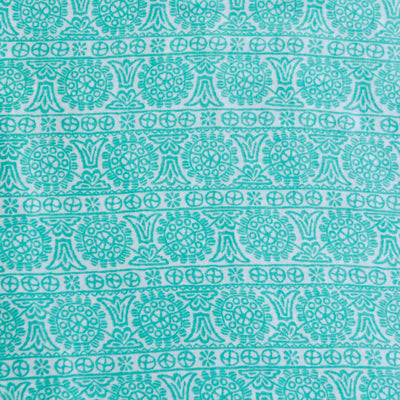 ‘Green Mehendi Print’ Organic Hooded Towel Set