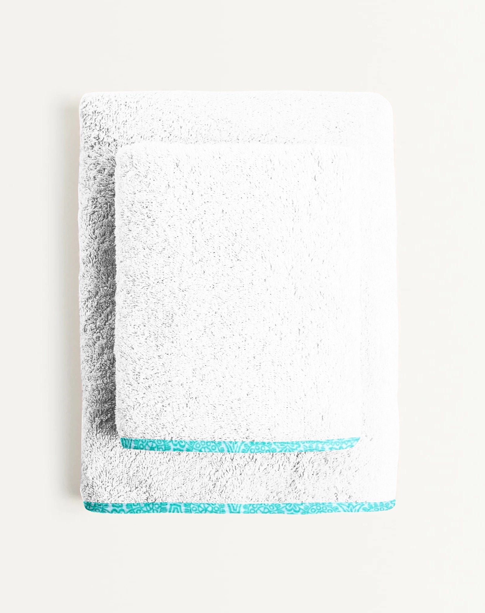 ‘Green Mehendi Print’ Organic Junior Towel Set