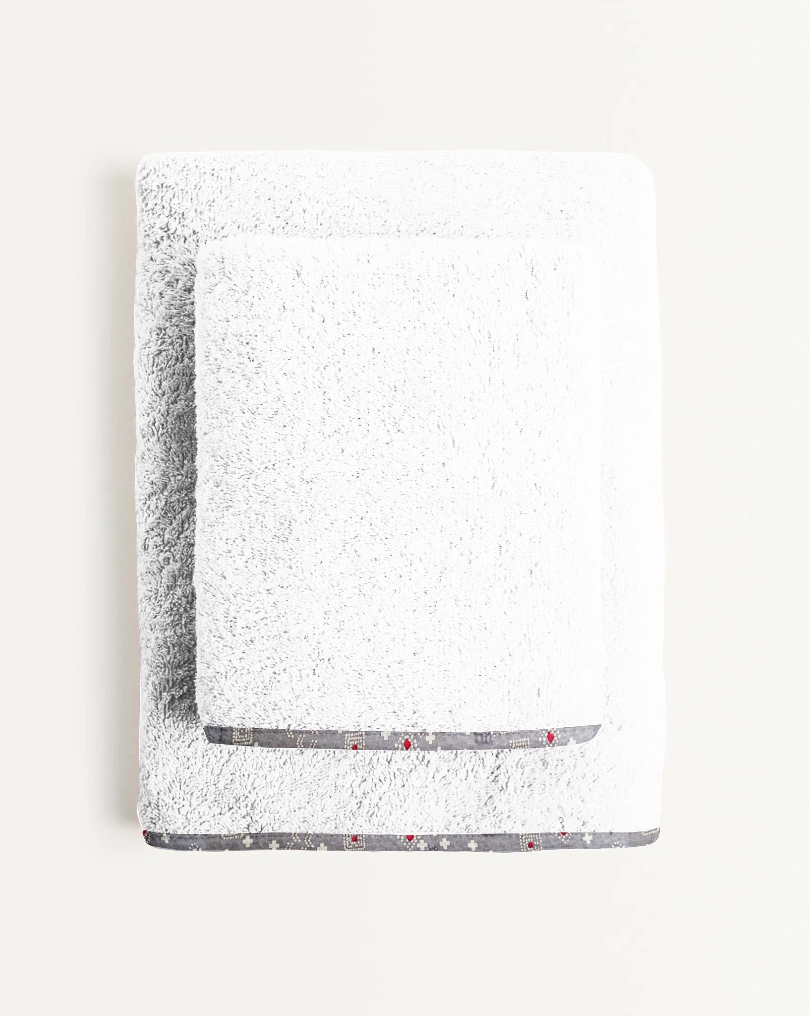 ‘Grey Bandhani Print’ Organic Junior Towel Set