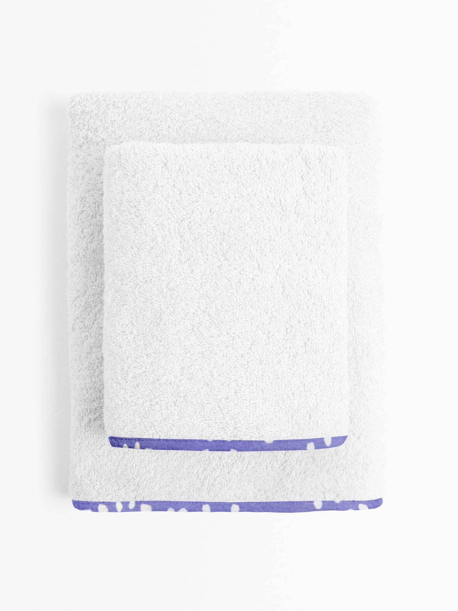 ‘Purple and White Spots’ Organic Junior Towel Set