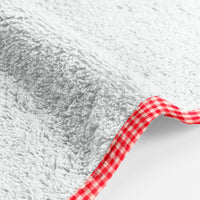 ‘Red Checks’ Organic Junior Towel Set - Last gallery image