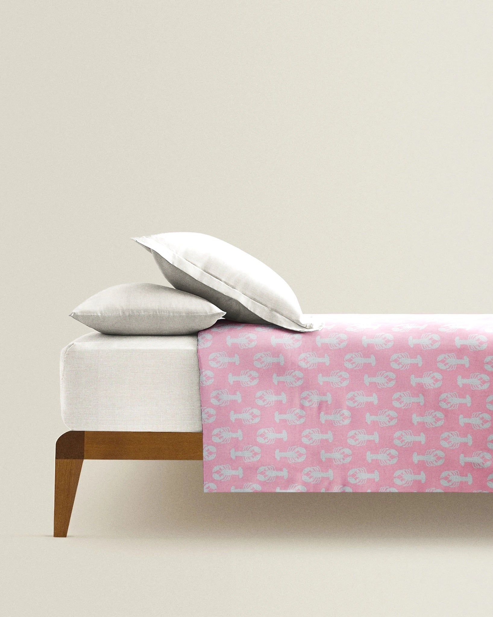 'Pink Crab' Organic Junior Bedcover