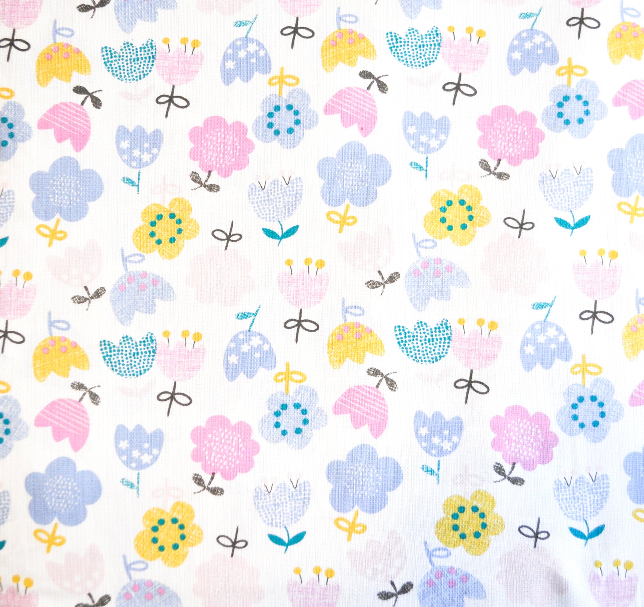 'Whimsical Flowers' Organic Junior Bedcover