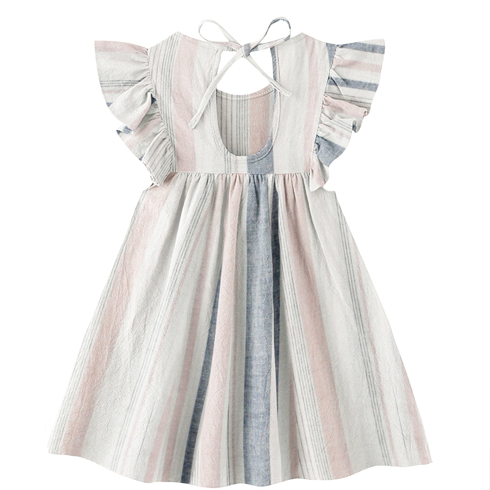 'Pink and Blue Stripe' Organic Sleeve Nightdress