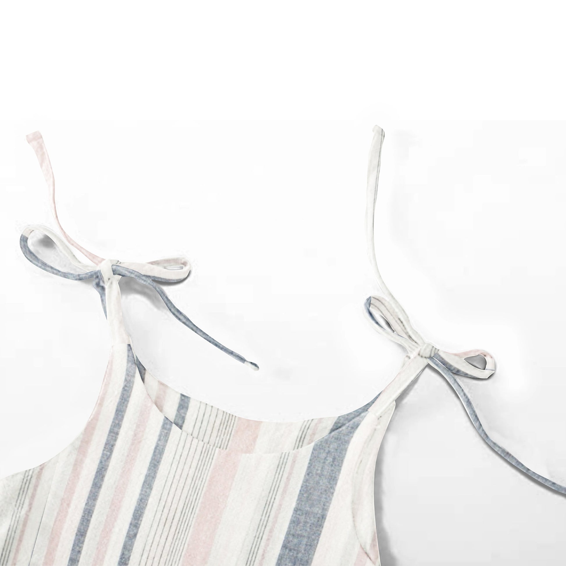 'Pink and Blue Stripes' Organic Sleeveless Nightdress