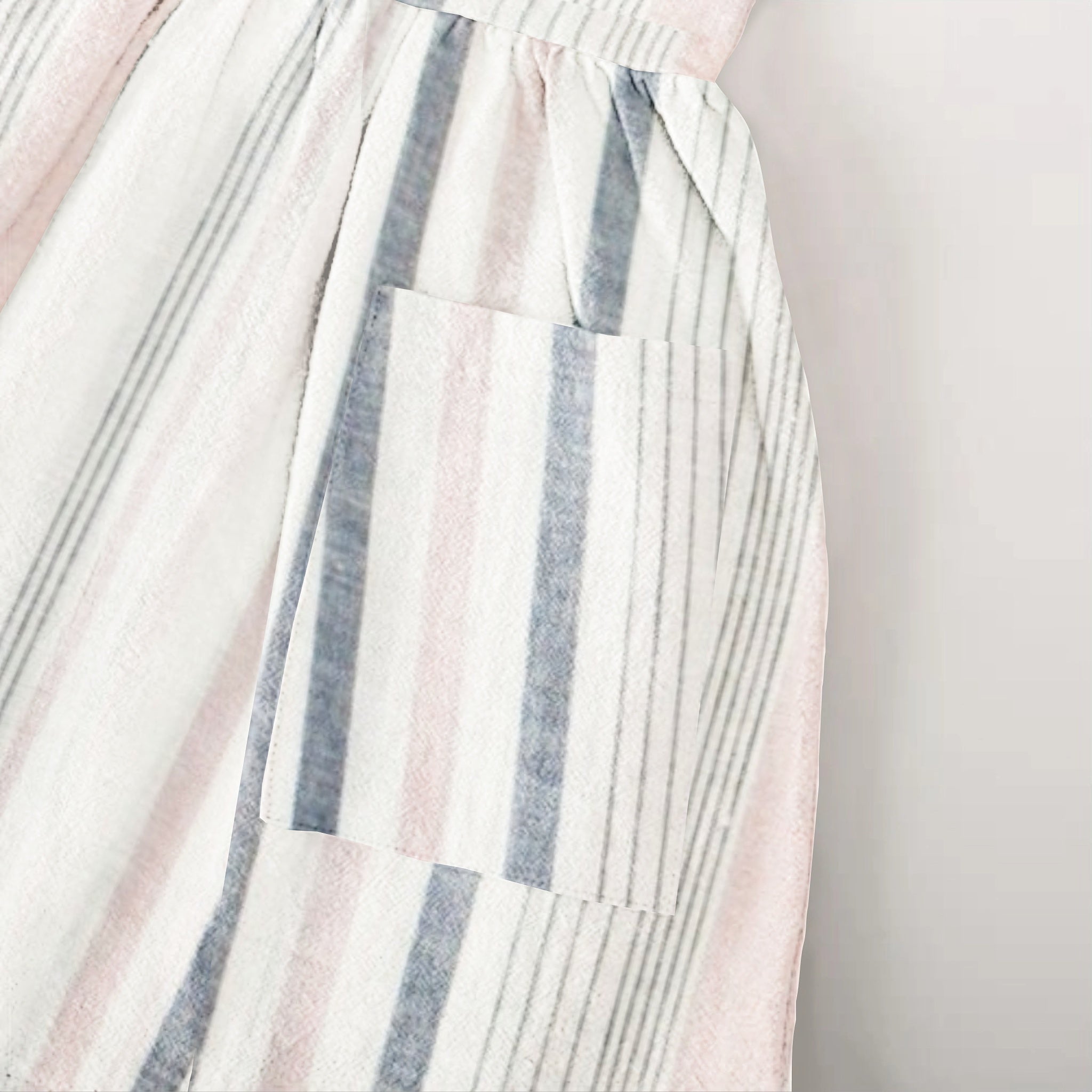 'Pink and Blue Stripes' Organic Sleeveless Nightdress