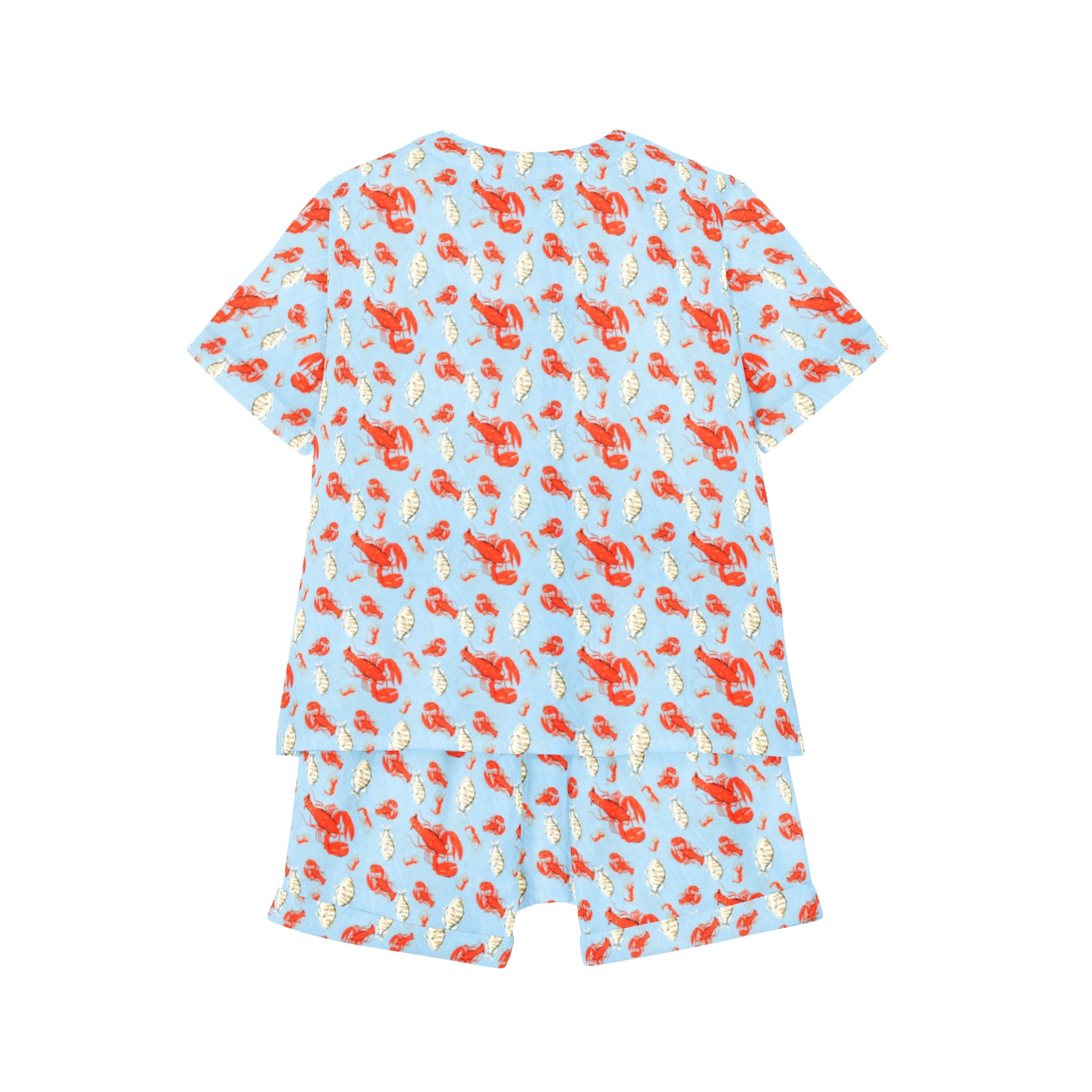 'Red Crab' Organic Pajama Short Set