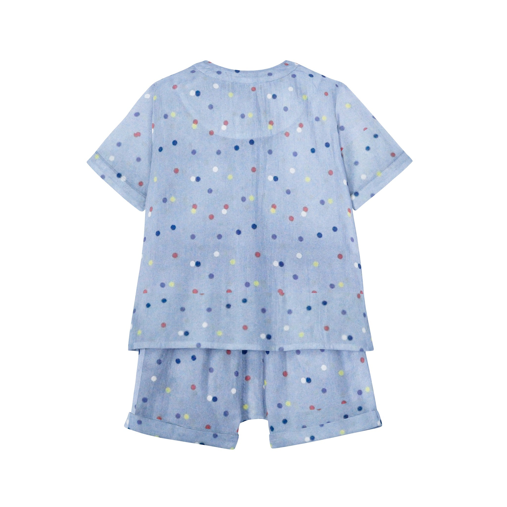 'Blue Dots' Organic Pajama Short Set