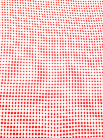 'Red and White Checkered' Organic Pajama Kurta Set