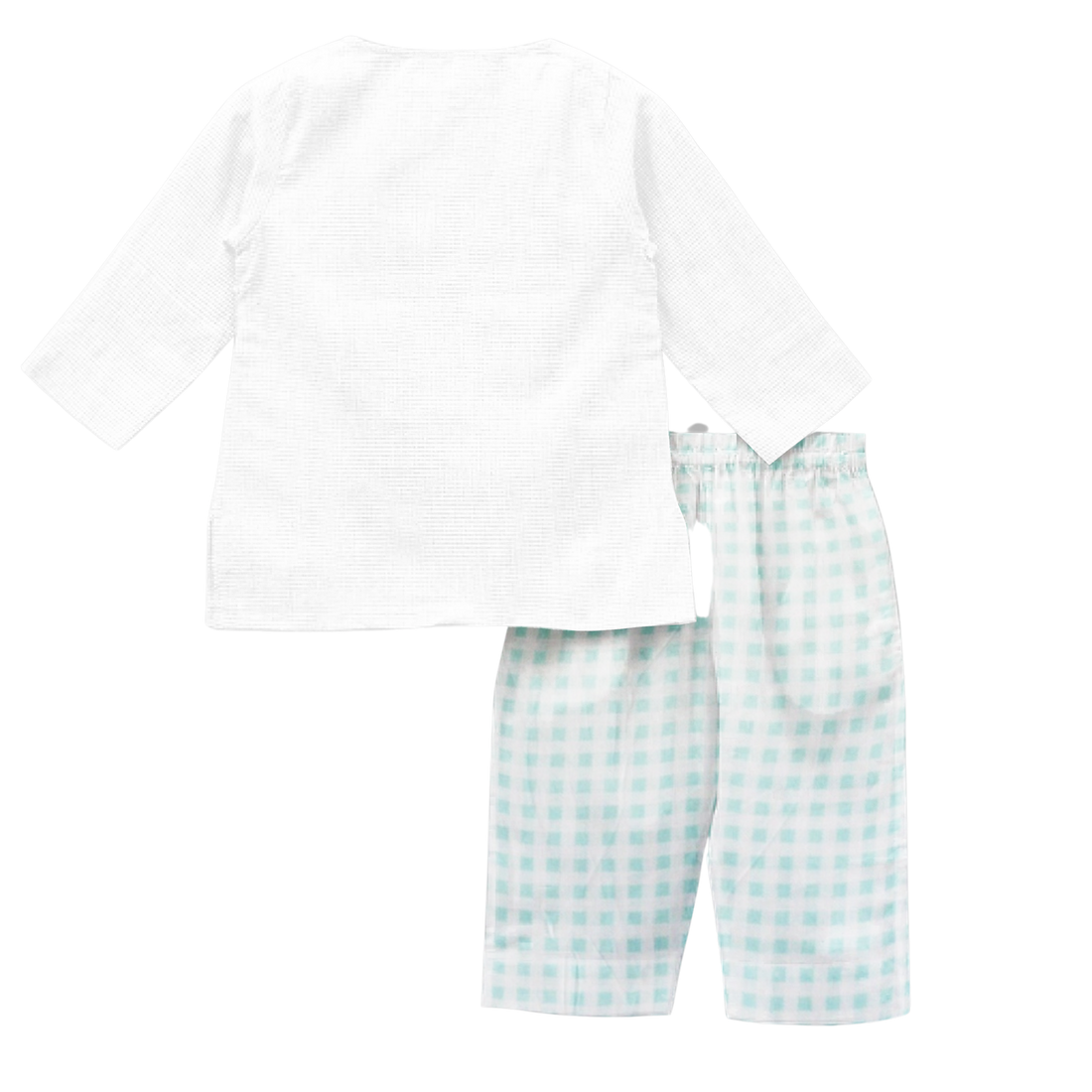 'Green Squares' Organic Pajama Kurta Set