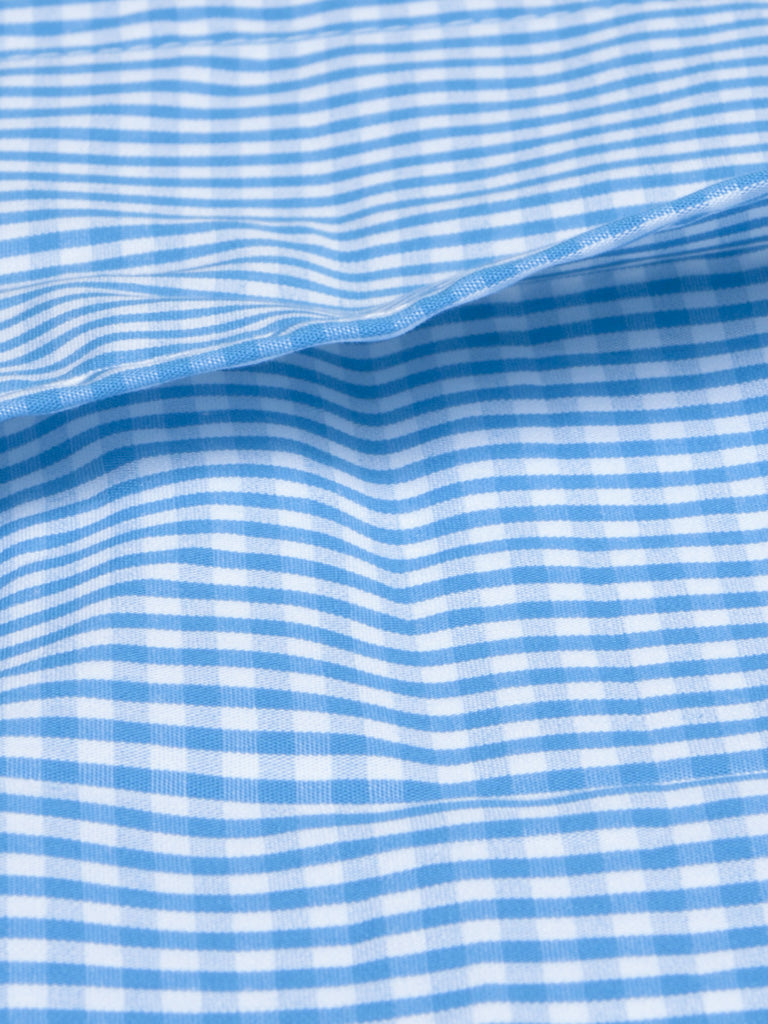 ‘Blue Checks’ Organic Junior Pillow Cover
