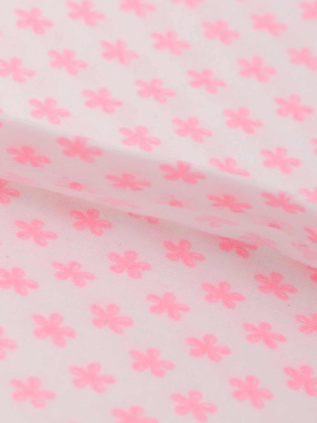 ‘White and Hot Pink Flowers’ Organic Baby Pillow Cover