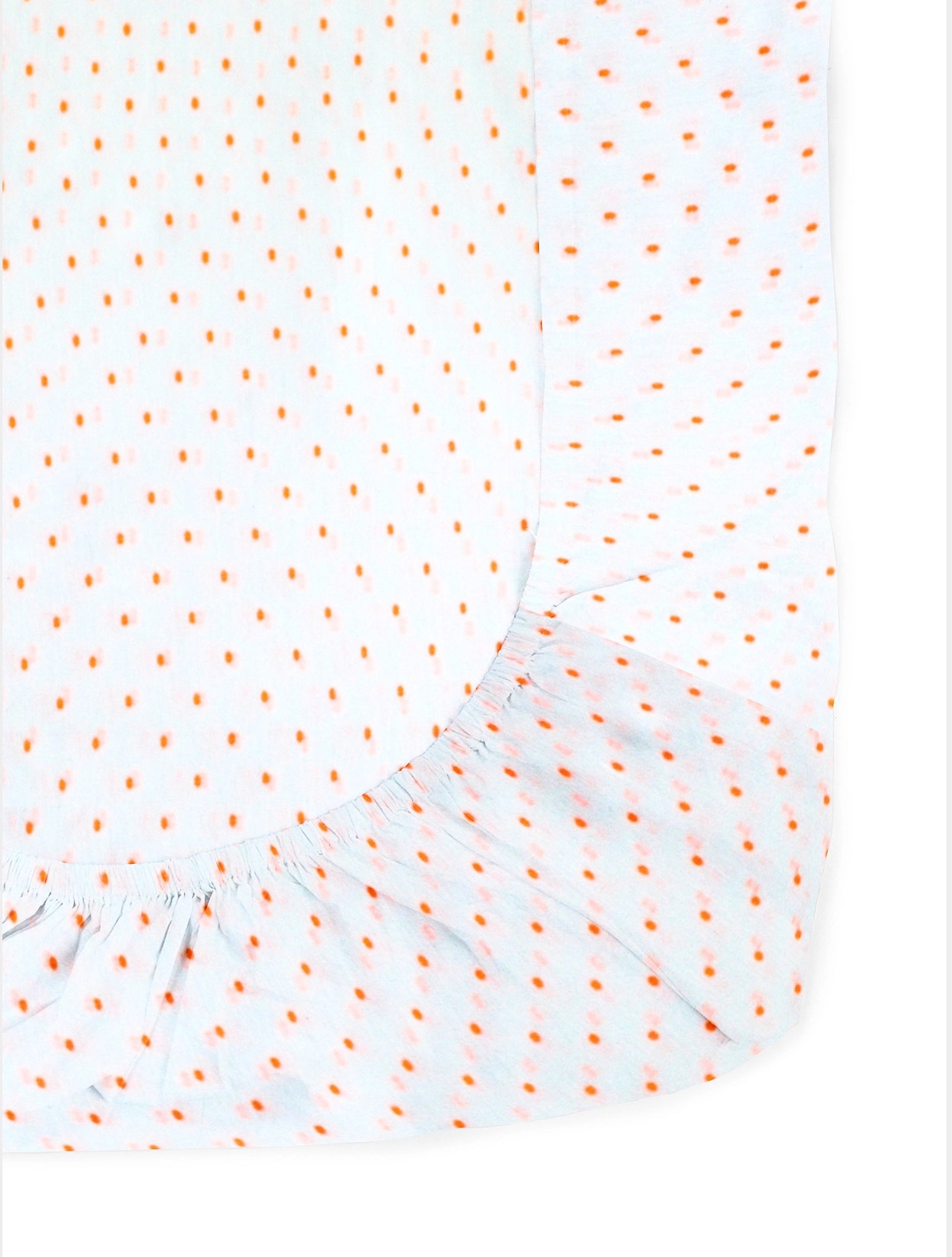 'Neon Orange Dots' Organic Junior Fitted Sheet