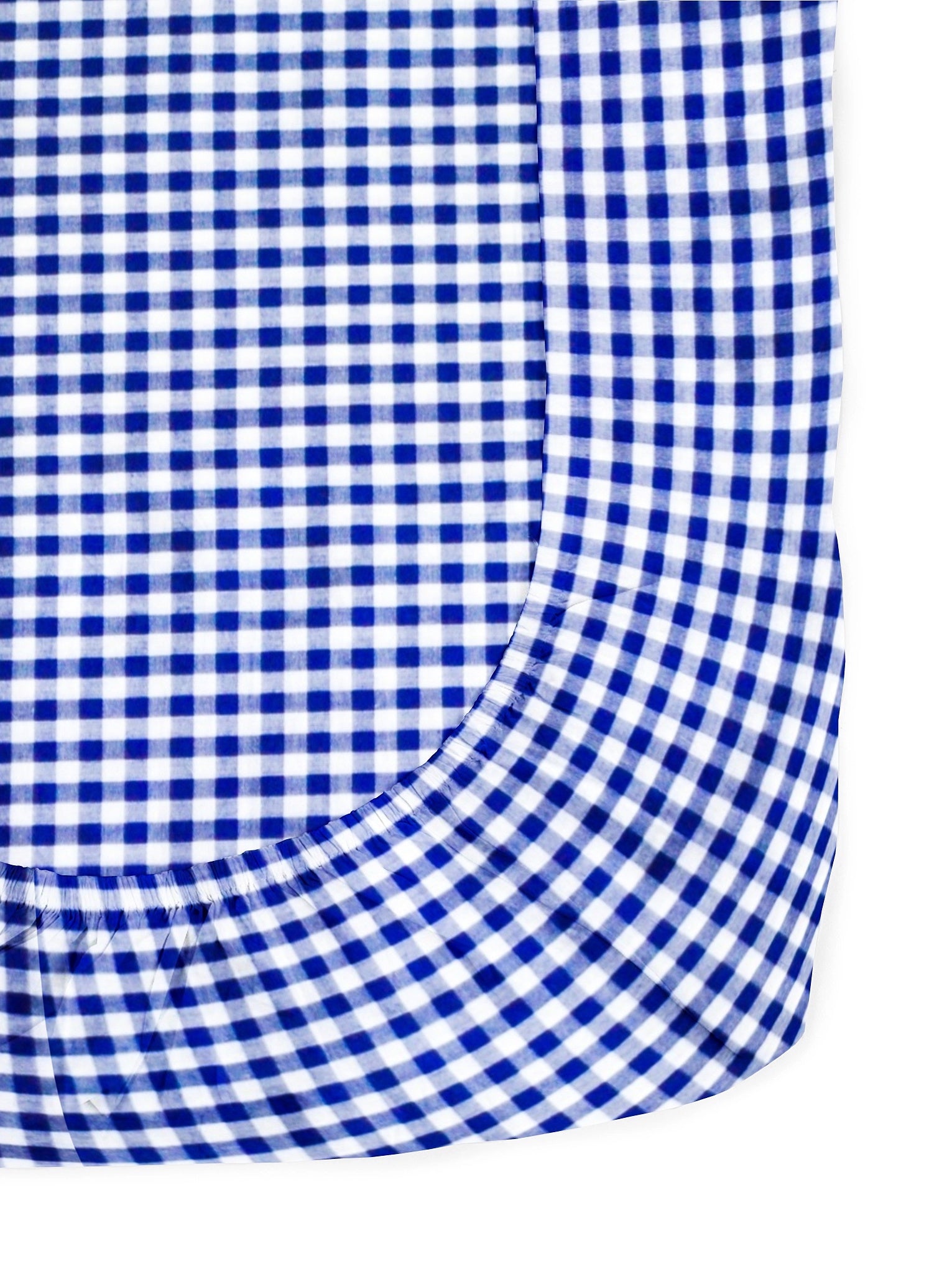 'Navy Checks’ Organic Fitted Crib Sheet