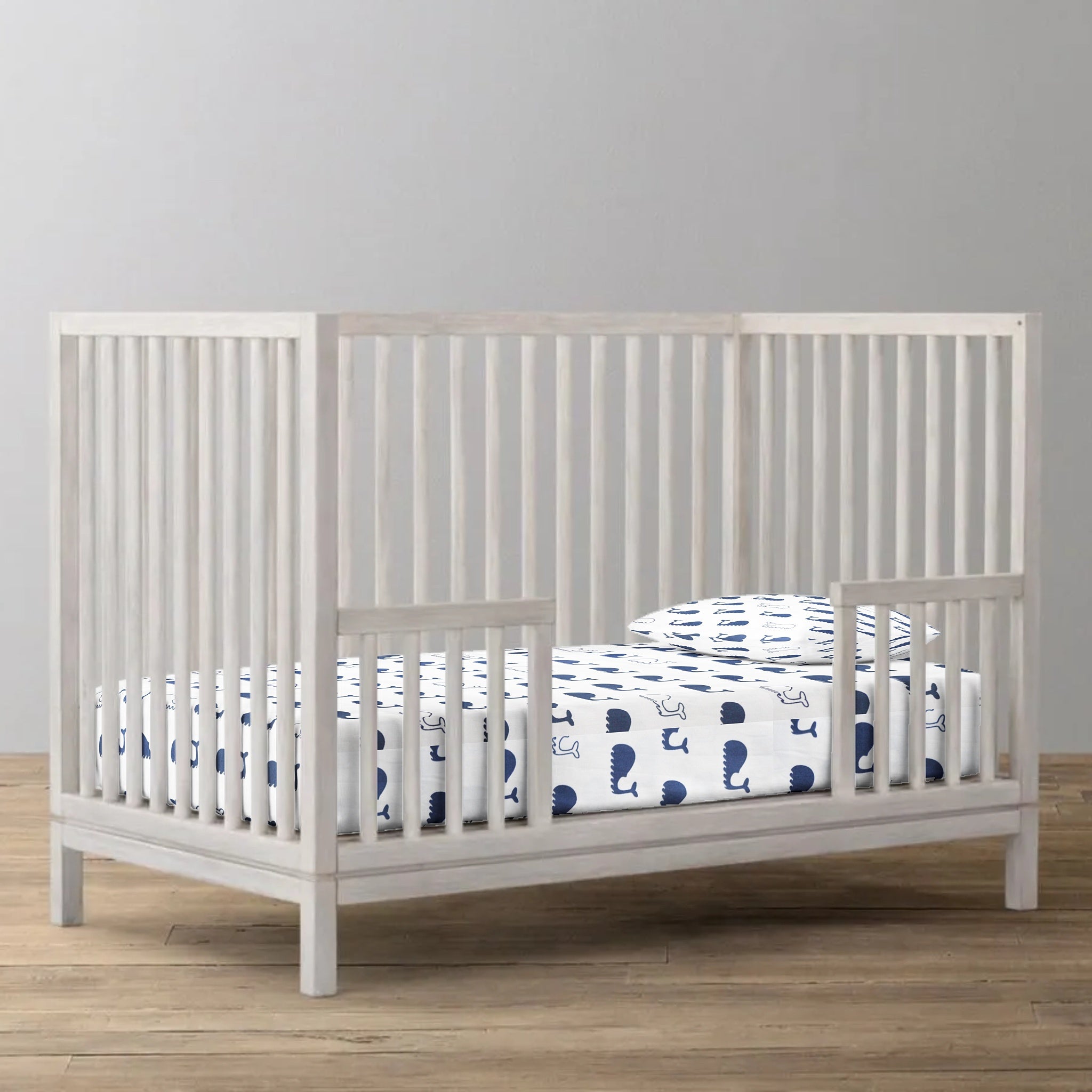 'Dolphin’ Organic Fitted Crib Sheet