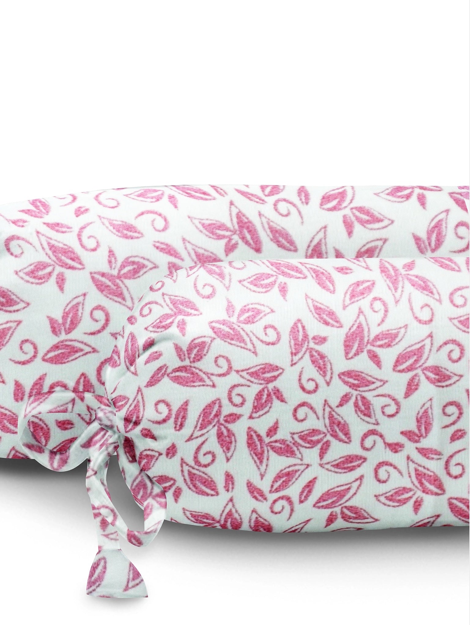 ‘Red Flower’ Organic Baby Bolster Cover