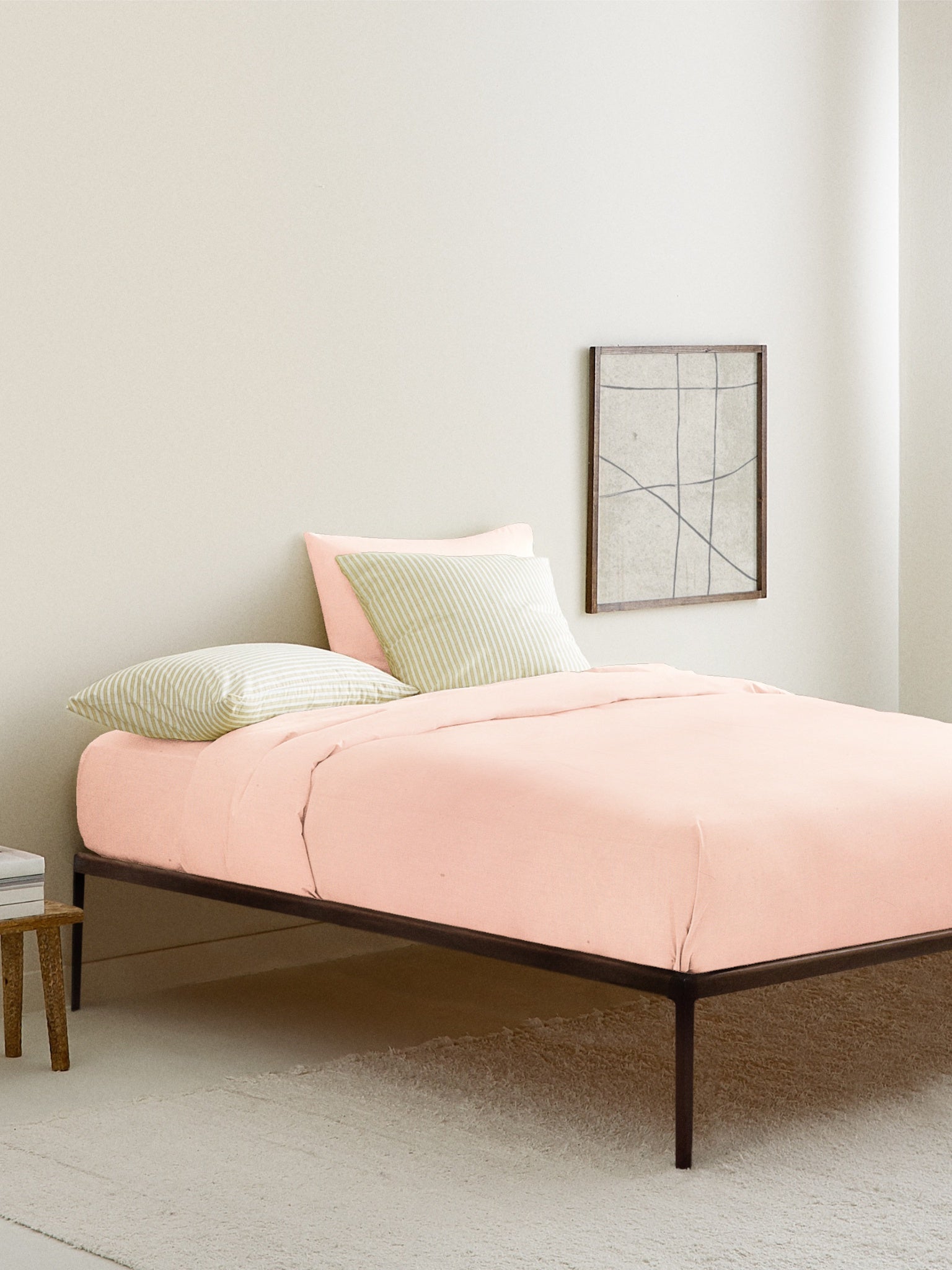 Neutral Pink' Organic Single Fitted Sheet