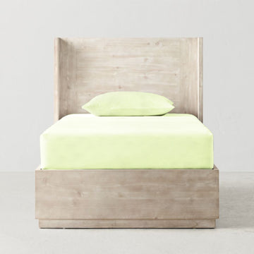 'Lime Green' Organic Junior Fitted Sheet