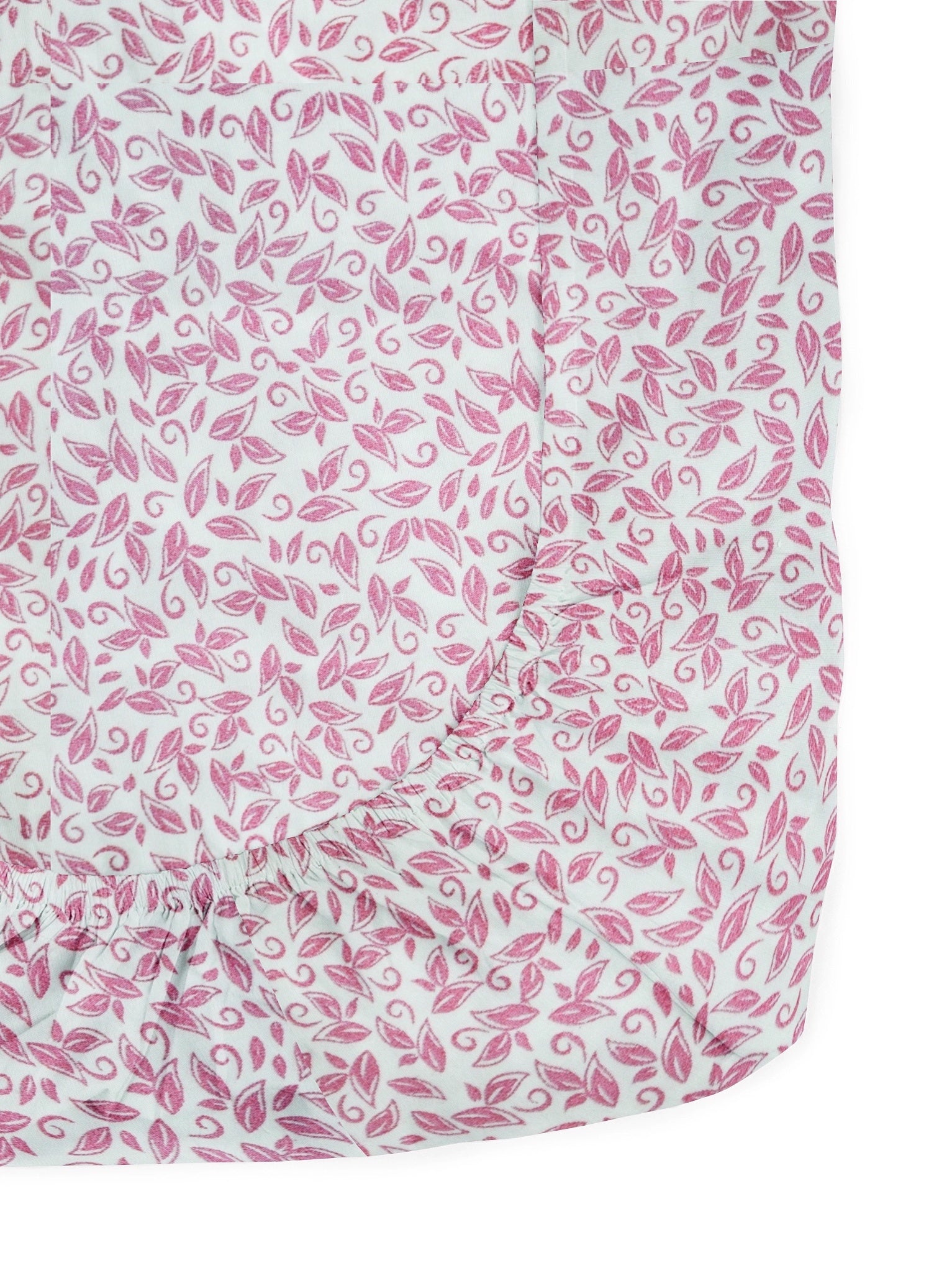 'Red Flower' Organic Junior Fitted Sheet