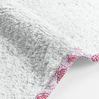 ‘Red Floral’ Organic Junior Towel Set - Last gallery image